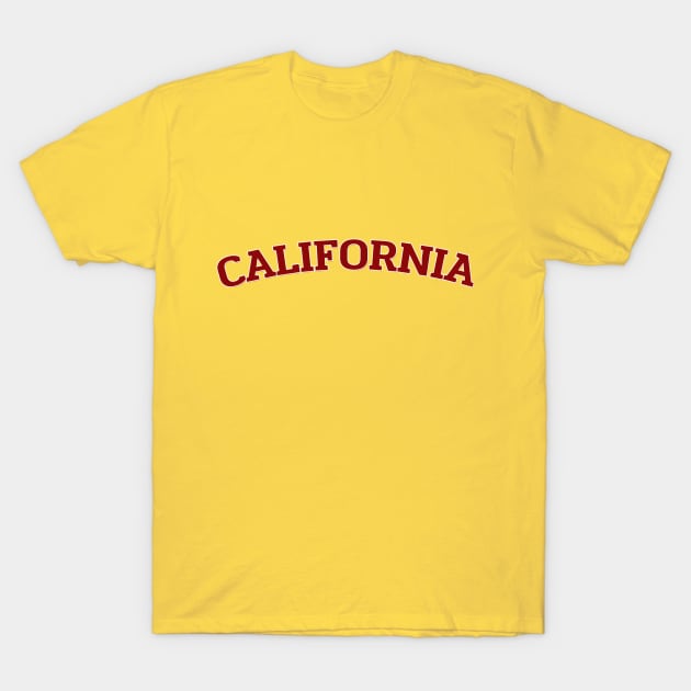 California Vintage Retro University Style Typography T-Shirt by twentysevendstudio